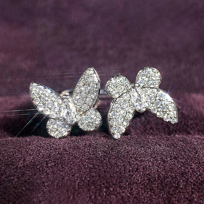 Women's butterfly opening adjustable ring