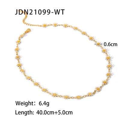 Fashionable Titanium Steel Clavicle Chain Necklace - 18K Gold-Plated Non-Fading Design for Women