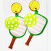 Pickleball Enthusiast Acrylic Racket Earrings - wallojewerly 