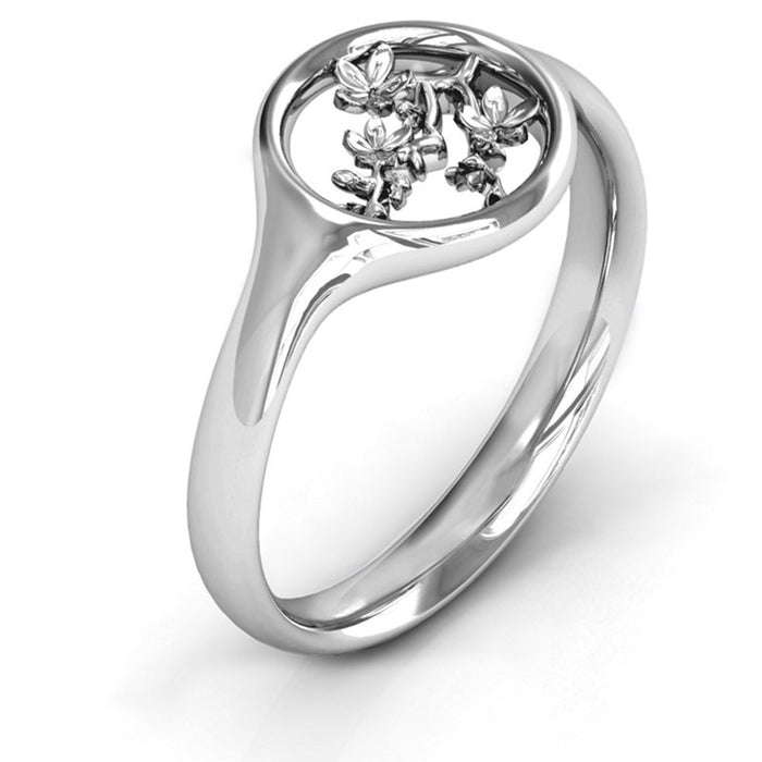 Anillo de flores de cristal de alta calidad para mujer, lleno de diamantes, elegante y simple.