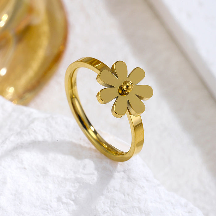Wholesale stainless steel and titanium steel daisy open rings