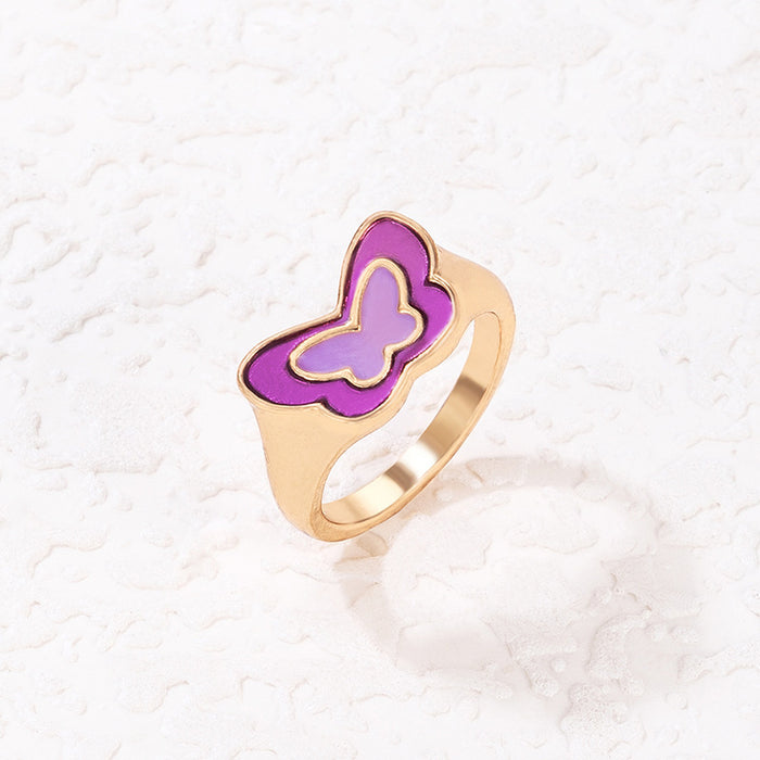 Colorful letters stars rainbow love ring