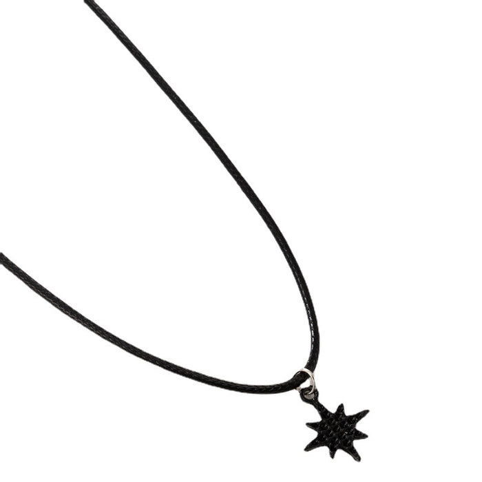 Black Star Pendant Choker Necklace - Stylish Minimalist Star Chain for Women