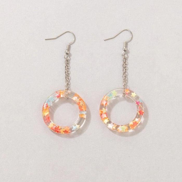 Circle hollow earrings exaggerated earrings