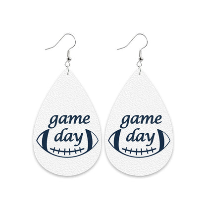 New Football and Leopard Print Earrings with Velvet and Leather Elements