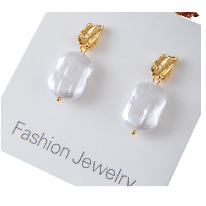 Baroque pearl earrings retro palace style earrings