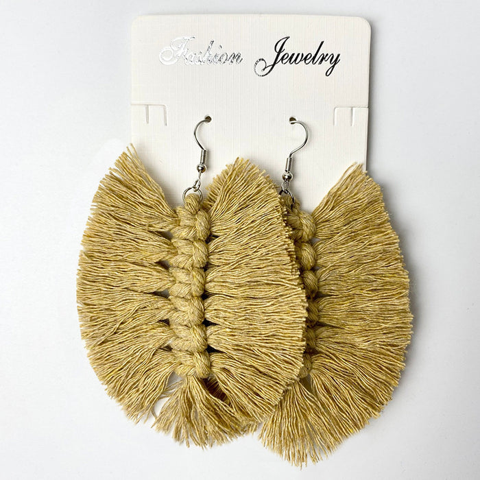 Handwoven Bohemian Tassel Earrings for Simple Ethnic Style