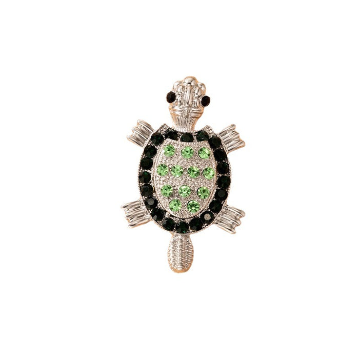 Green diamond turtle brooch geometric animal clothing accessories