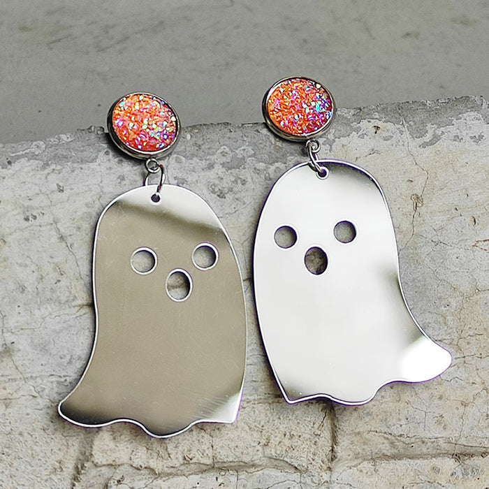 Acrylic Halloween Ghost Earrings