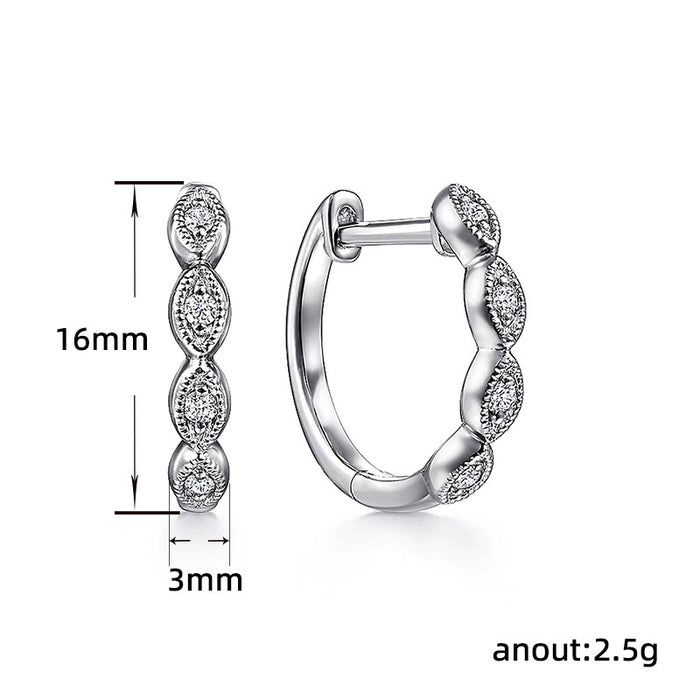 Hip-hop style twisted earrings simple design circle earrings