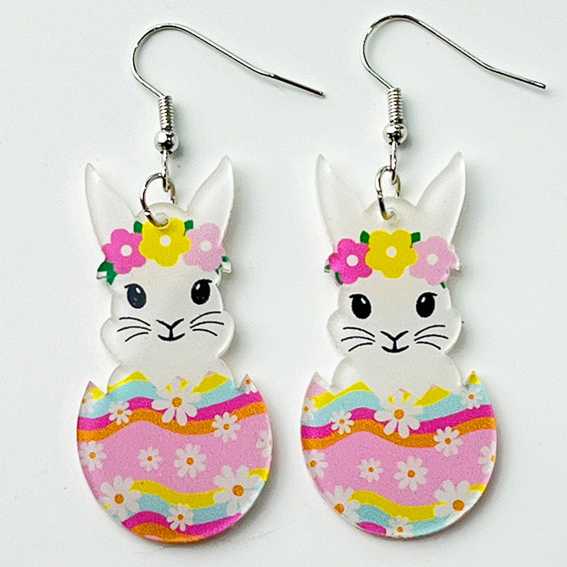 Acrylic Easter earrings - wallojewerly 