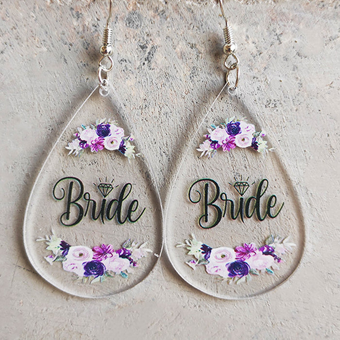 Wedding bridesmaid acrylic earrings