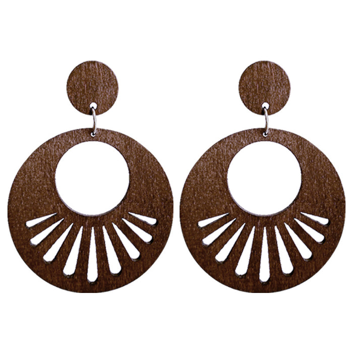 Wooden rainbow earrings