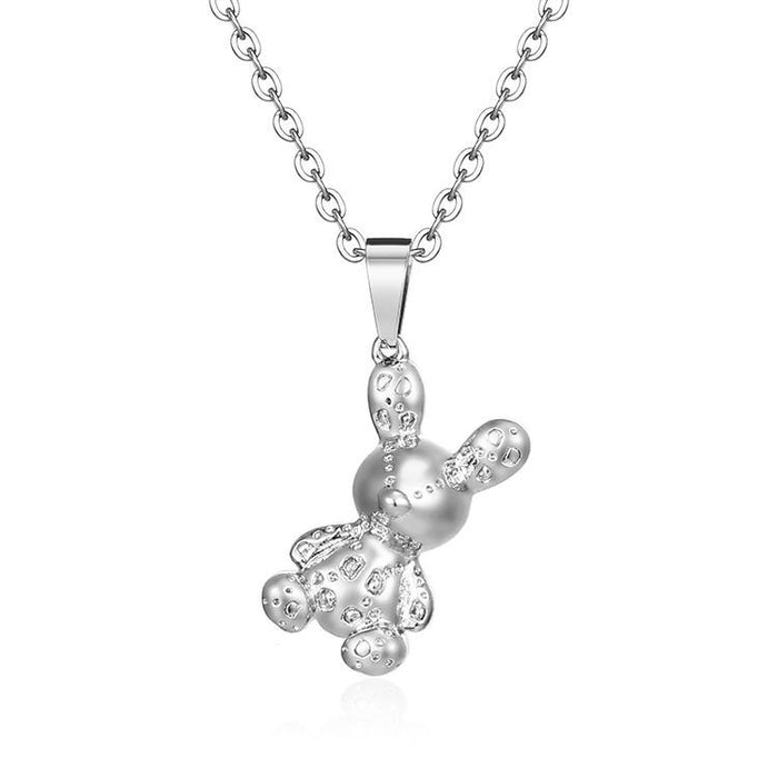 European and American rabbit pendant necklace, 18K plated simple style clavicle chain