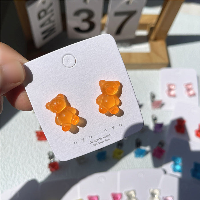 Gummy Bear Earrings Gradient Color Juice Earrings