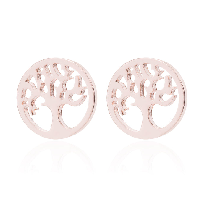 Wishing Tree Geometric Stainless Steel Stud Earrings - Vintage-Inspired Jewelry for a Unique Look