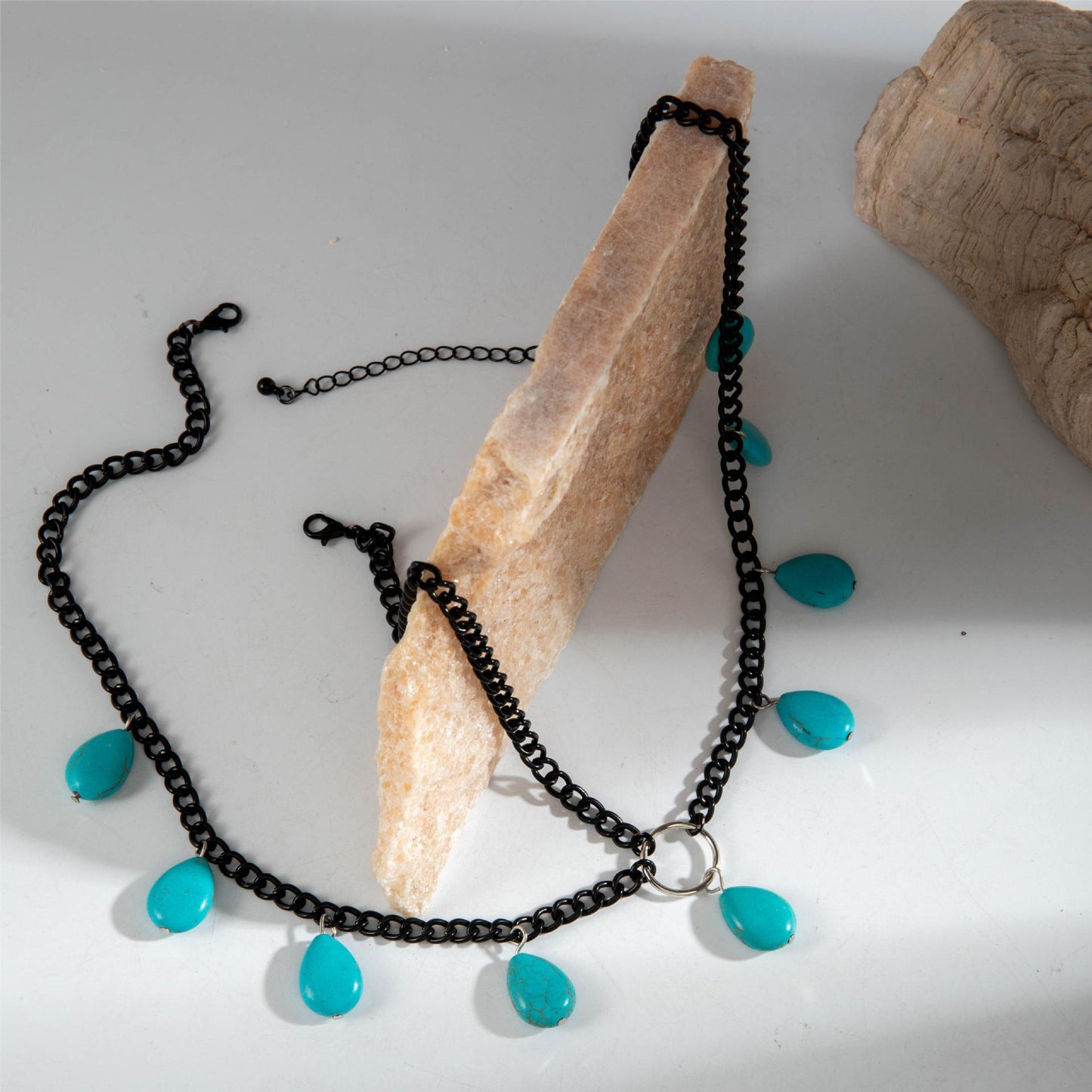 Turquoise Pendant Head Chain with Exotic Design for Women