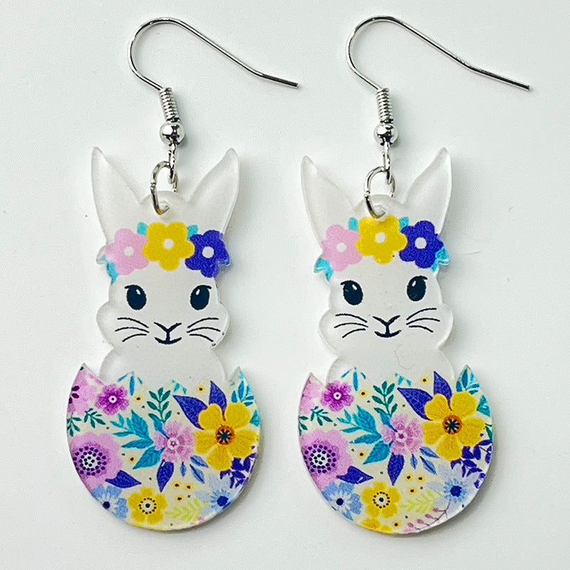 Acrylic Easter earrings - wallojewerly 
