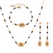 Wholesale natural lapis lazuli long tassel bracelet, earrings and necklace sets - wallojewerly 