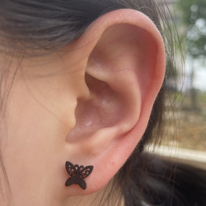 Butterfly Stainless Steel Stud Earrings - Simple and Fresh Animal Jewelry