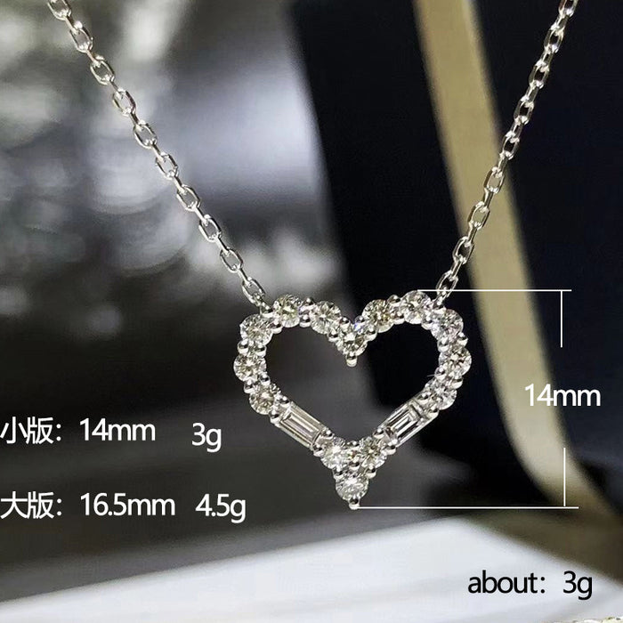 Love heart necklace short clavicle necklace simple necklace