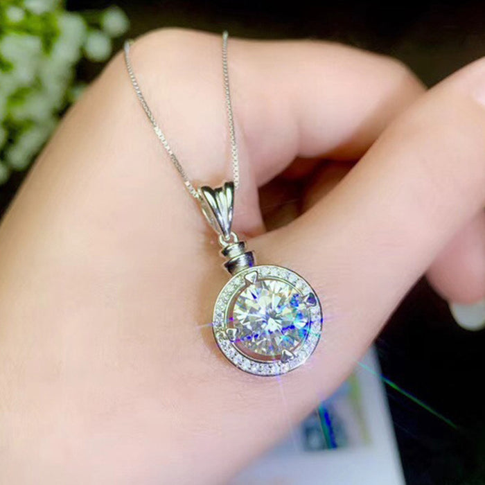 Imitation Moissanite Zircon Necklace Valentine's Day Gift Accessories