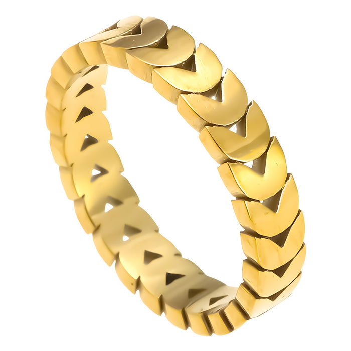 Wholesale 18K gold, stainless steel, and titanium steel wheat ear rings
