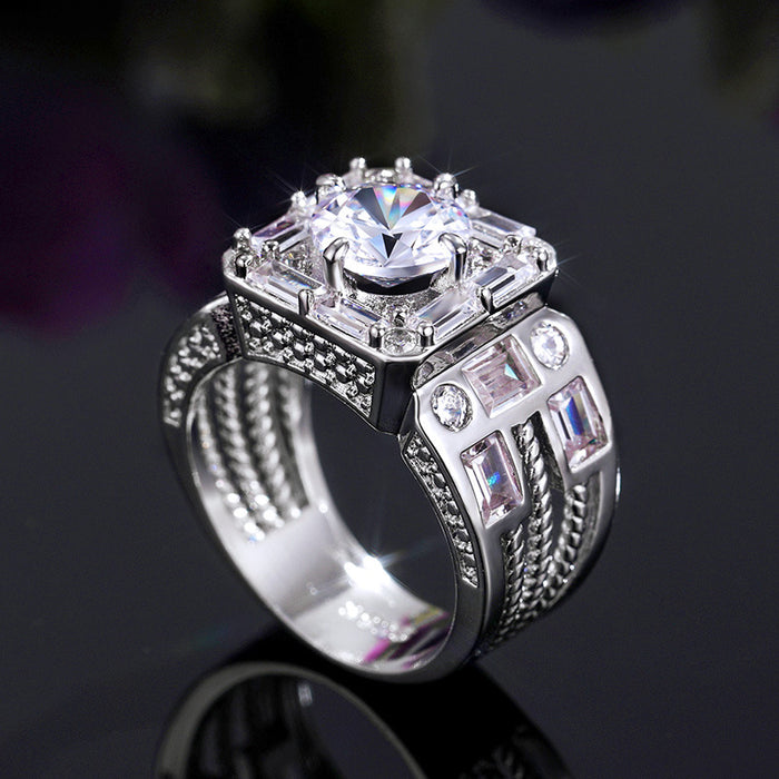 Domineering men's wedding ring personality wide version men and women ring