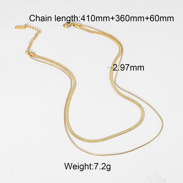 Trendy Non-Fading Titanium Steel Cuban Chain Necklace - Versatile Design for Men and Women