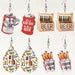 Beer Ice Beer Transparent Water Drop Acrylic Earrings - wallojewerly 