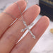 Ladder Square Pendant Cross Sweater Chain Simple All-match Necklace for Women - wallojewerly 