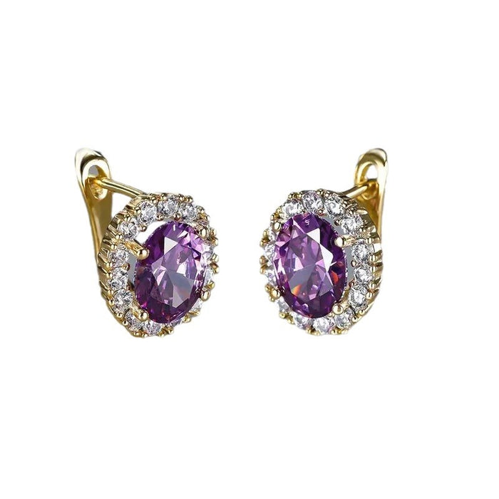 Oval ear clips, palace style, versatile earrings