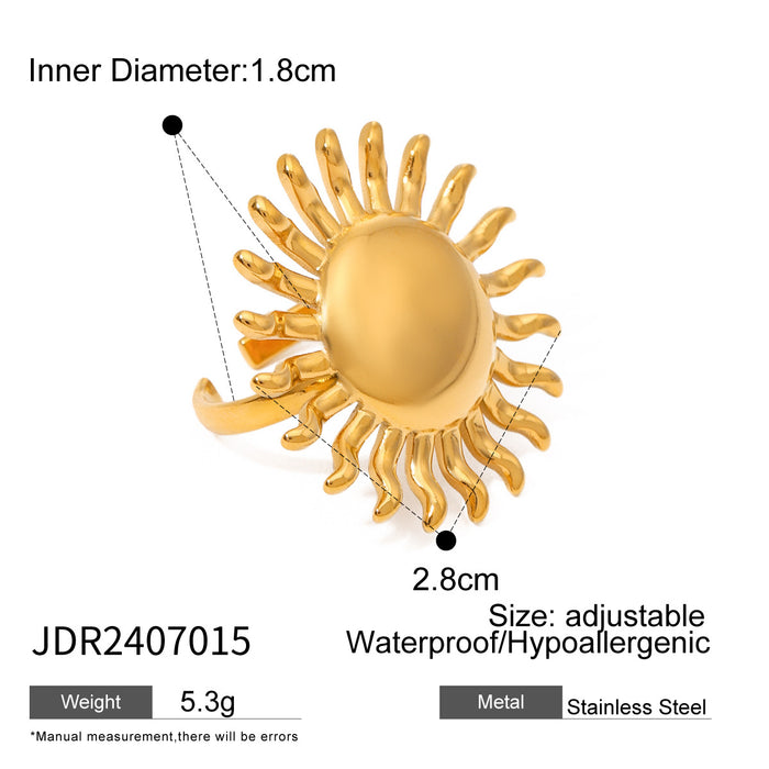 Stainless steel turquoise ring