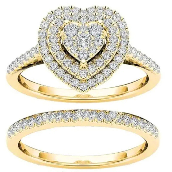 Love heart diamond ring for women popular fashion design