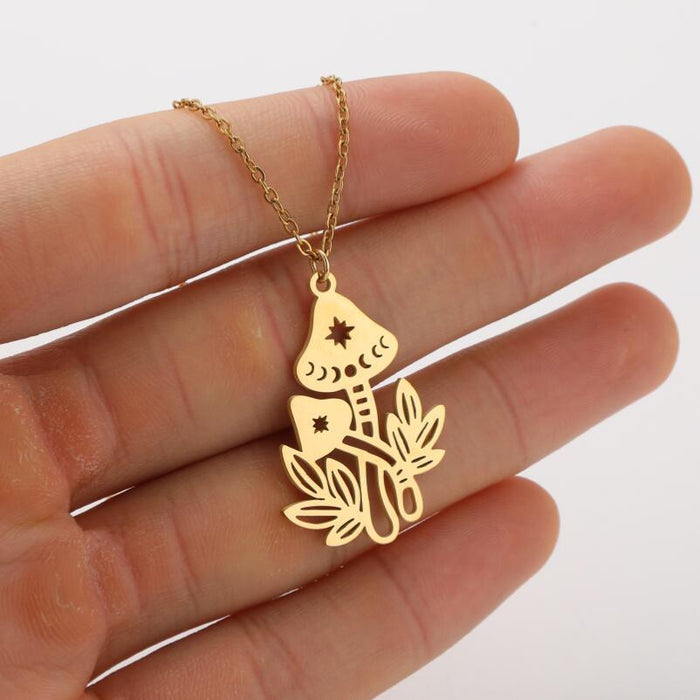 Eyelash cat mushroom balloon pendant necklace, Christmas tree elephant fashion clavicle chain wholesale