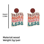 Wooden letter earrings - wallojewerly 