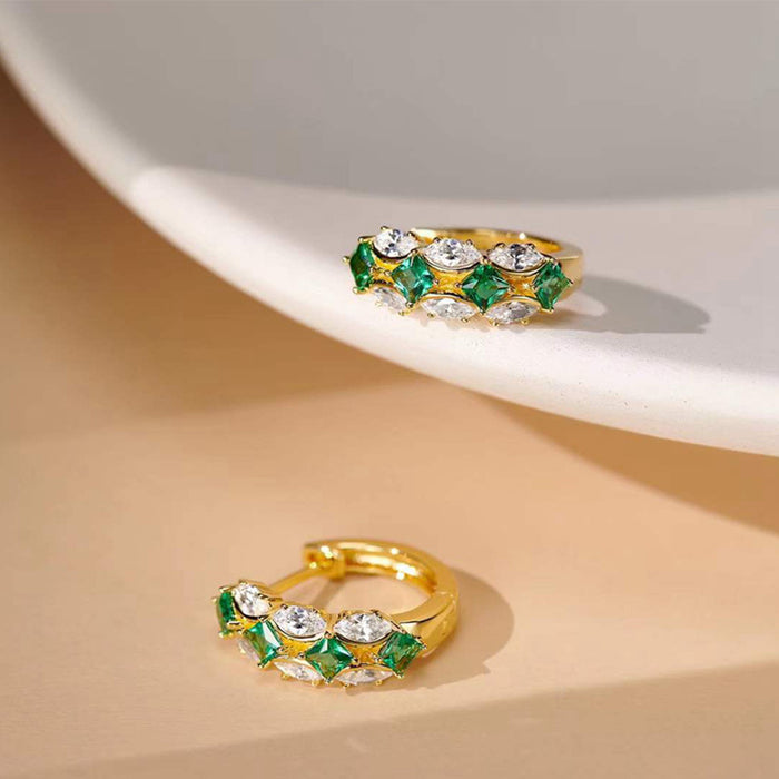 Jewelry earrings contrast diamond women's earrings - wallojewerly 