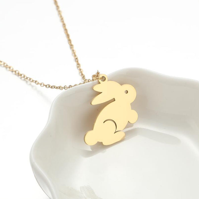 Rabbit Pendant Necklace - Cute and Stylish Animal Jewelry for Women