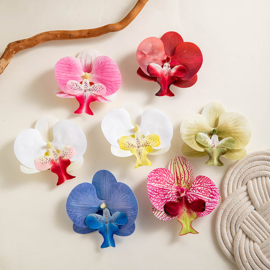 Horquilla para el pelo con orquídea y mariposa estilo jardín bohemio: horquilla con un lado dulce para mujer