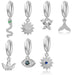 Stainless Steel Jewelry Simple Butterfly Snake Micro Paved Zircon Eye Earrings - wallojewerly 