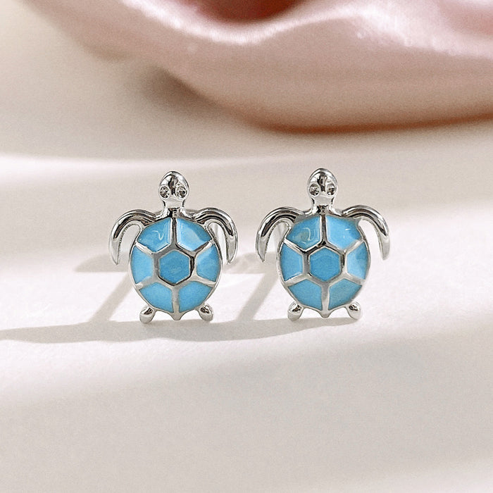 Pendientes de tortuga, pendientes de gota de aceite, pendientes de océano, pendientes de mujer