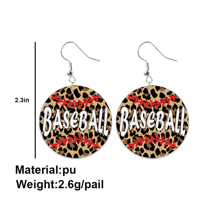 New Football and Leopard Print Earrings with Velvet and Leather Elements