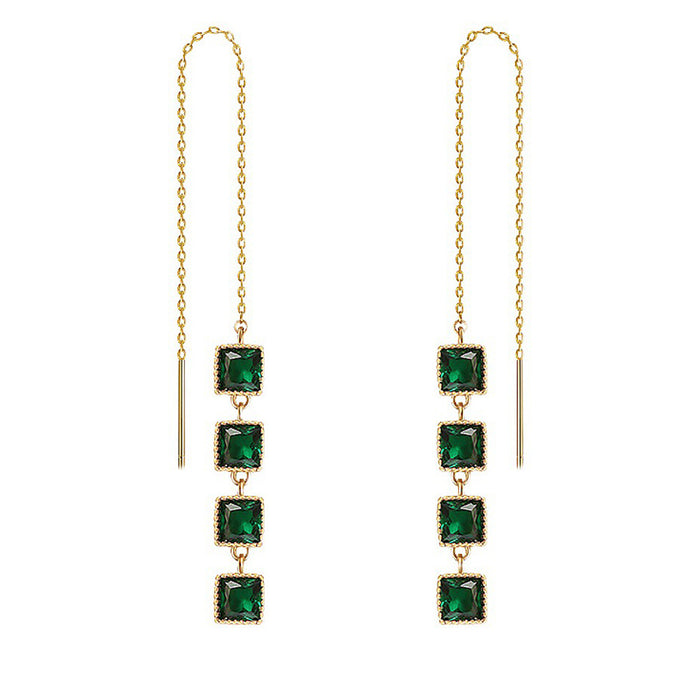Circle ear clip colorful oil drop earrings for women