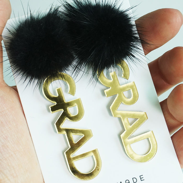 Graduation season acrylic earrings