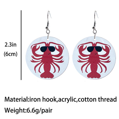 Acrylic lobster earrings