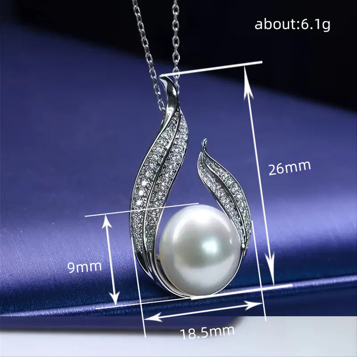 Hollow source of life necklace imitation pearl European and American  jewelry