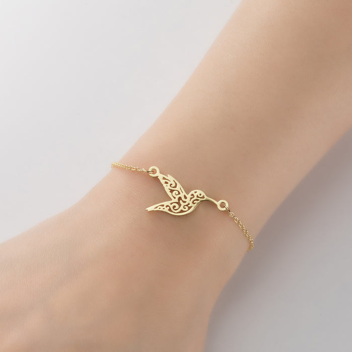 Elegant small animal bracelet, stainless steel girls niche fashion jewelry wholesale