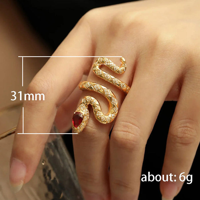 Gothic snake-shaped open ring fun Halloween gift