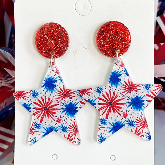 Independence Day patriotic acrylic earrings