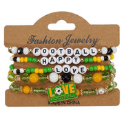 Wholesale Beaded Bracelets Featuring 2026 World Cup Soccer Ball and Sneaker Elements - wallojewerly 
